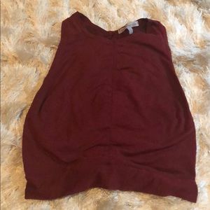 Red crop top